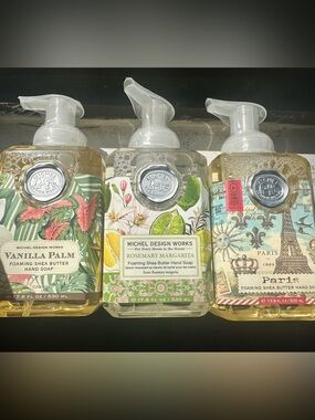 Set 3 Michel Design Works vanilla palm,Paris & Rosemary Margaritas Hand Wash